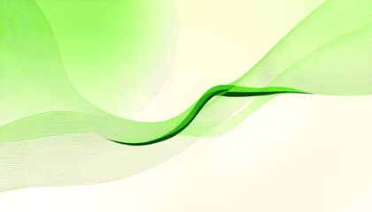 Abstract wallpaper with flowing organic green lines on a soft gradient background, offering a modern and natural vibe
