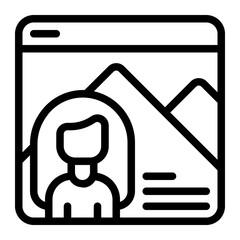 Scenic Background Line Icon