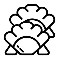 Seashell Line Icon
