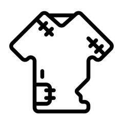 Tattered Clothing Line Icon