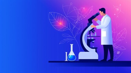 Scientific research in a laboratory setting microscope observation science environment clinical viewpoint innovation concept