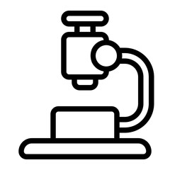 Microscope Line Icon