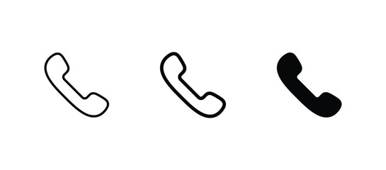 Call icon set. Phone call icon. Telephone icon symbol Vector