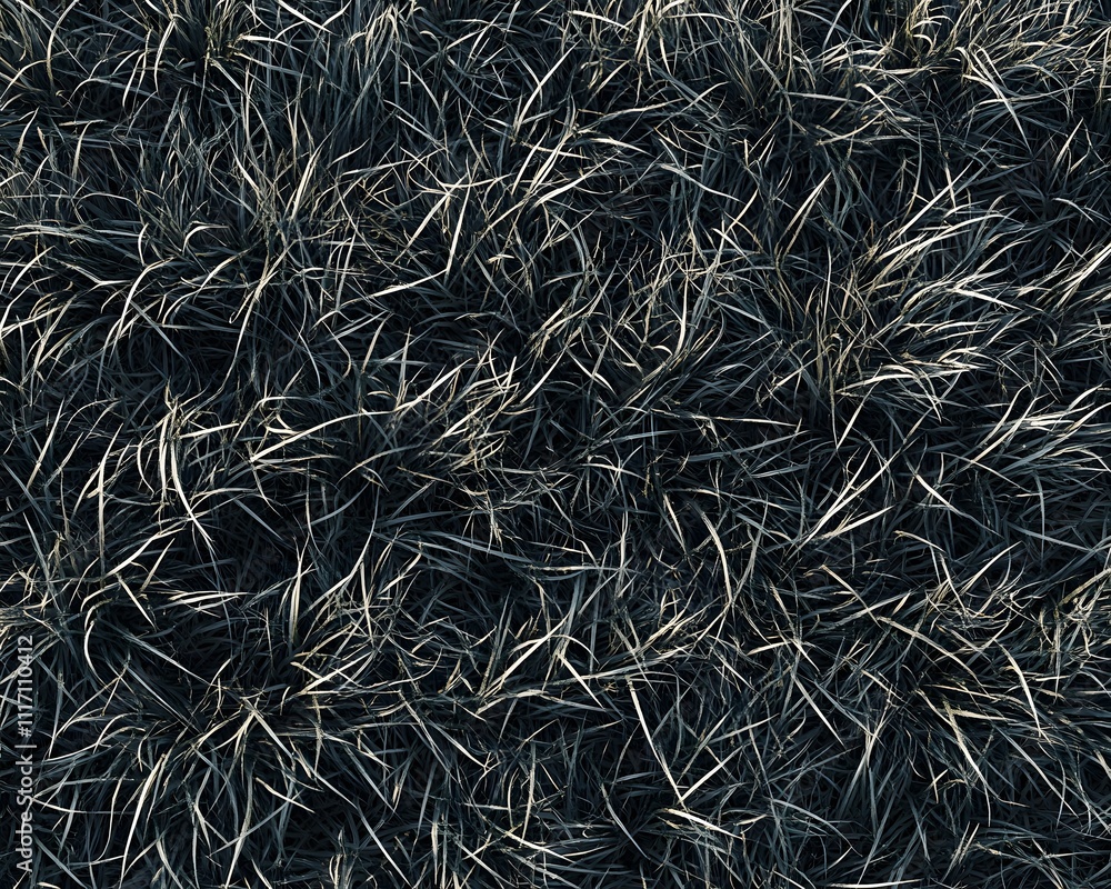 Poster a close-up view of dark grass with subtle highlights, creating a textured natural pattern.