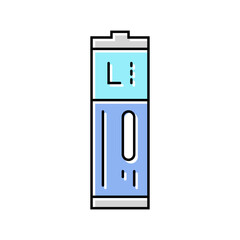 lithium ion battery color icon vector. lithium ion battery sign. isolated symbol illustration