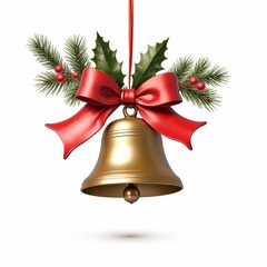 Christmas bell isolated on white 