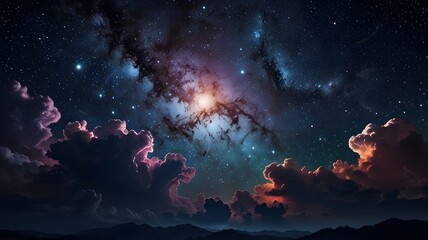 Night sky with stars in the galaxy