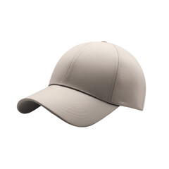 Fototapeta premium Stylish beige baseball cap with curved brim