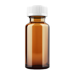 3D Medicine Bottle Isolated on a Transparent Background for Healthcare and Design