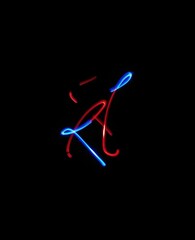 Slow shutter speed light art. 