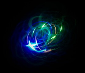 Slow shutter speed light art.