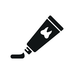 Toothpaste icon features clean lines and elegance, enhancing any digital concept.