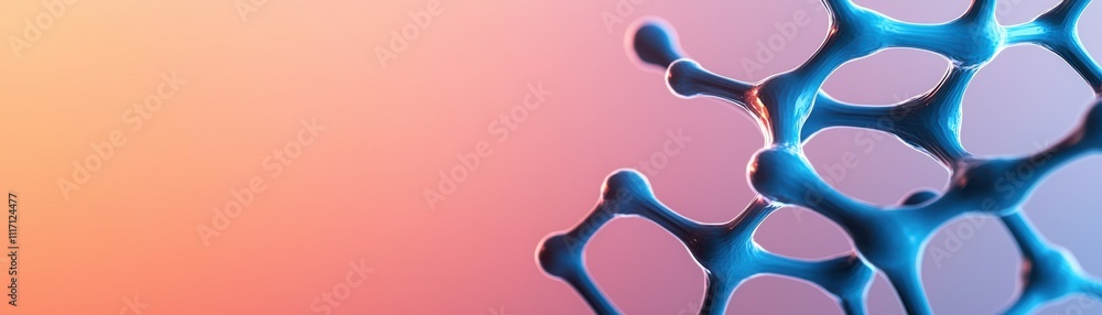 Leinwandbilder a vibrant abstract image featuring interconnected blue shapes against a soft gradient background, ev