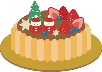 クリスマスケーキイラスト9