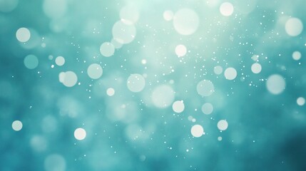 Obraz premium Mystic Water Bubbles: Captivating image of floating ethereal bokeh lights, dancing amidst an aquamarine background, reminiscent of underwater enchantment.