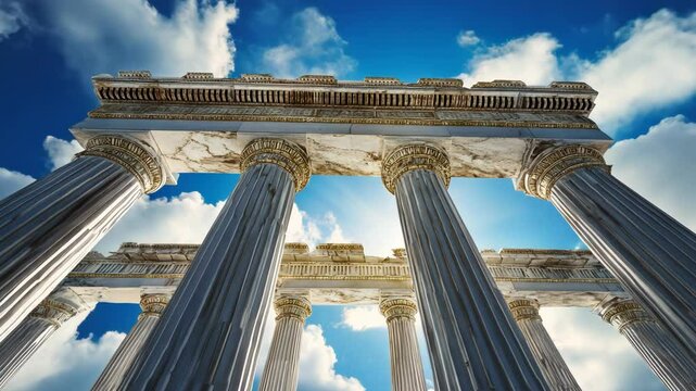 Ancient Columns and Sky