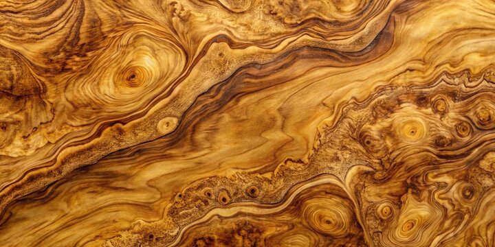 Olive Wood Texture Background Featuring Solid Wooden Burr or Burl Pattern, Perfect for Burled Wood Wallpaper and Bubinga Designs, Ideal for Interior Decor and Crafts