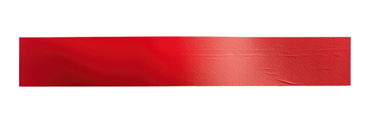 Piece of red tape isolated on transparent background