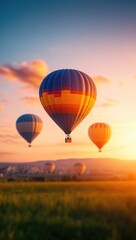 Obraz premium Vibrant Balloons Over Cappadocia at Sunrise: A Scenic Marvel