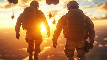 Army C-130 Airborne Operation with Paratrooper Descents