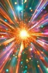 Bright Explosion of Lights and Stars