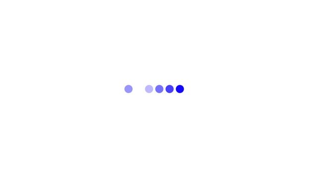 simple circe small to bigger for loading animation, looping dots simple animation video. 