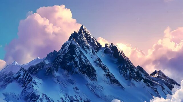 Majestic Mountain Peak at Sunset
