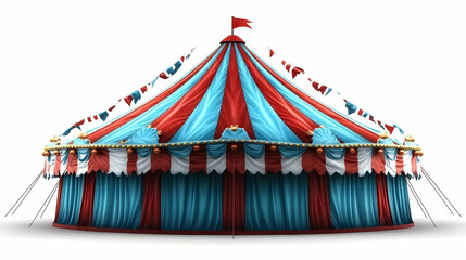 circus tent isolated on white