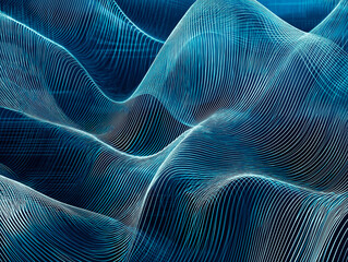 Abstract Futuristic Technology Wave Line Background