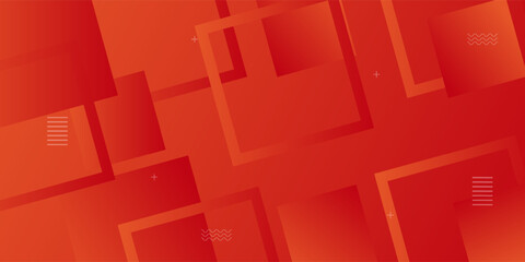 Dynamic abstract orange gradient illustration background with 3d view square rounded simple shadow pattern. Futuristic and luxury design. eps10