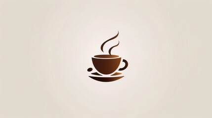 Obraz premium Coffee Cup with Steam and Bean