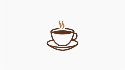 Obraz premium Coffee Cup Icon with Steam