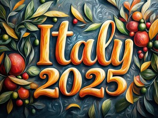 Vibrant Fruit Market Scene - Italy 2025 Festival Celebration