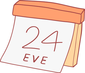  illustration of 24 Christmas Eve Hand drawn