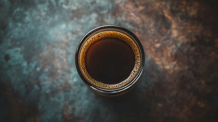 Top View of Espresso in Glass