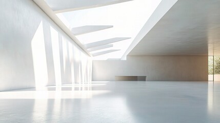 Fototapeta premium Modern Architectural Interior Featuring Stunning Skylights Design