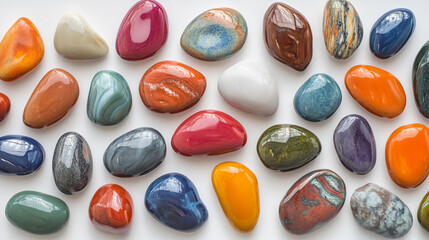 Colorful Polished Tumbled Stones Collection  Gemstones  Minerals