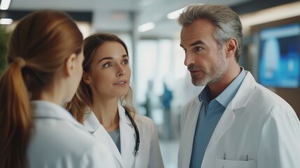 Fototapeta premium Pharmaceutical Sales Representative Engaging in Professional Dialogue