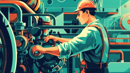 In the engine room of a shipping vessel an engineer works tirelessly to maintain the ships engines and keep it running smoothly. Its a job that often requires long stretches