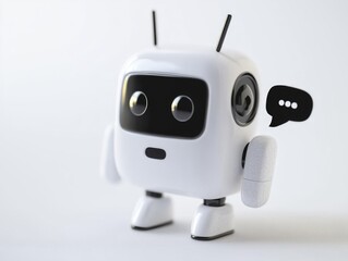 Small White Robot Speech Bubble