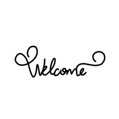 Welcome set of hand written calligraphy