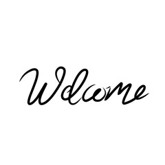 Welcome set of hand written calligraphy