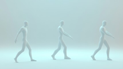 Obraz premium Abstract figures portraying motion and movement.