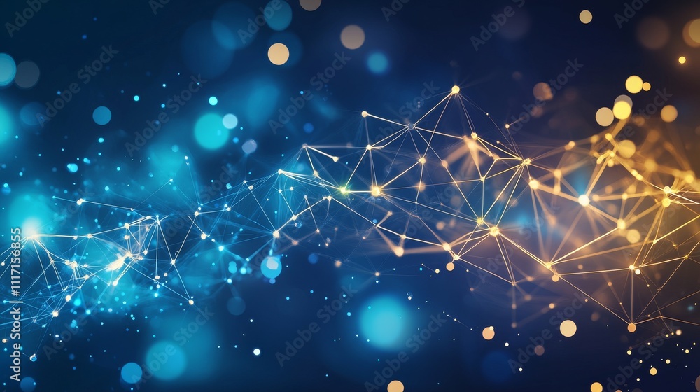 Poster abstract lights creating a modern digital design.