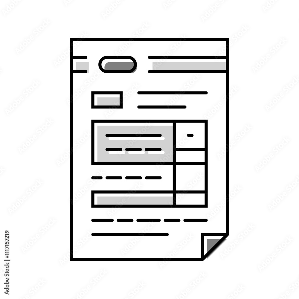 Poster test list color icon vector. test list sign. isolated symbol illustration
