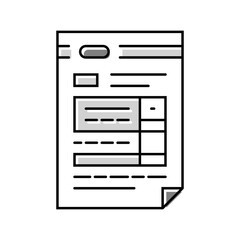 test list color icon vector. test list sign. isolated symbol illustration