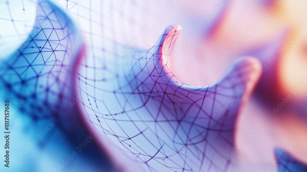 Poster abstract wave patterns in vibrant colors.