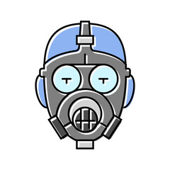 Fototapeta premium gas mask face color icon vector. gas mask face sign. isolated symbol illustration