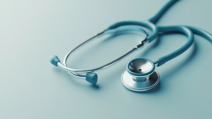 Close-up of a stethoscope on a light background.