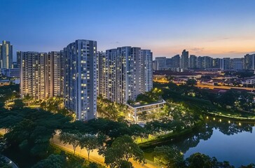 Fototapeta premium city skyline 